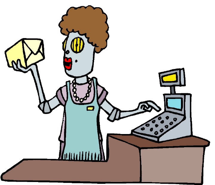 Robot checkout clerk